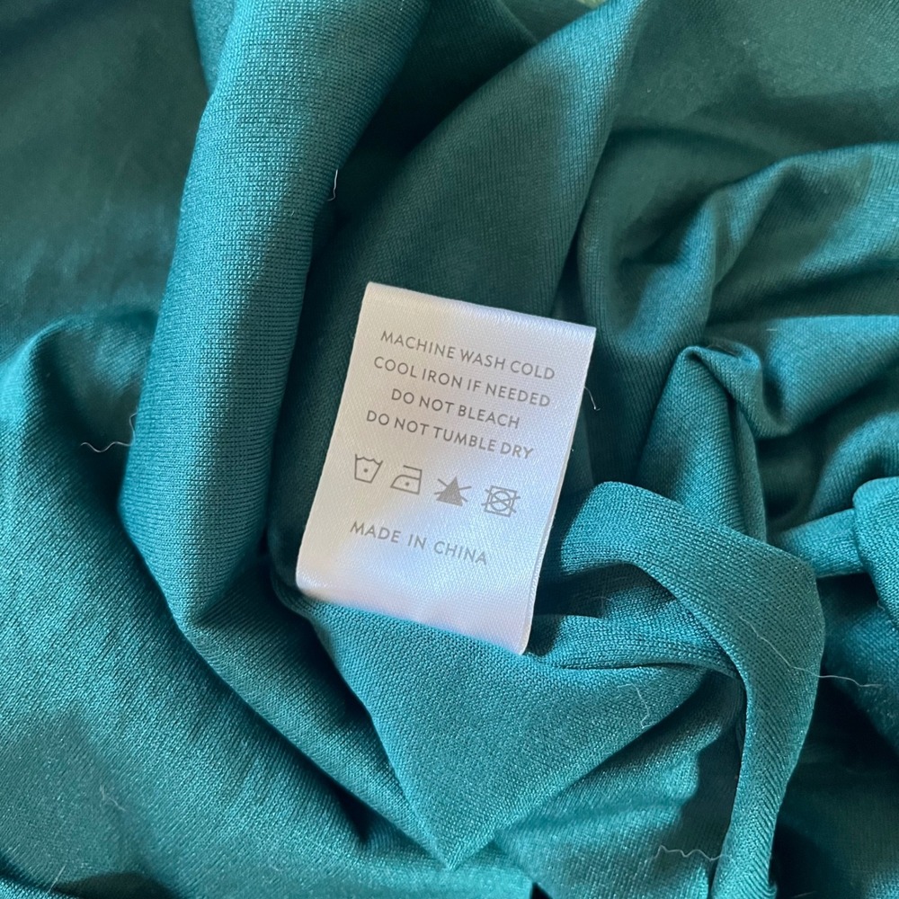 Baltic Born Maxi Dress Womens Large Green Velvet Floral Burnout Wrap Gown NWOT - Picture 10 of 10